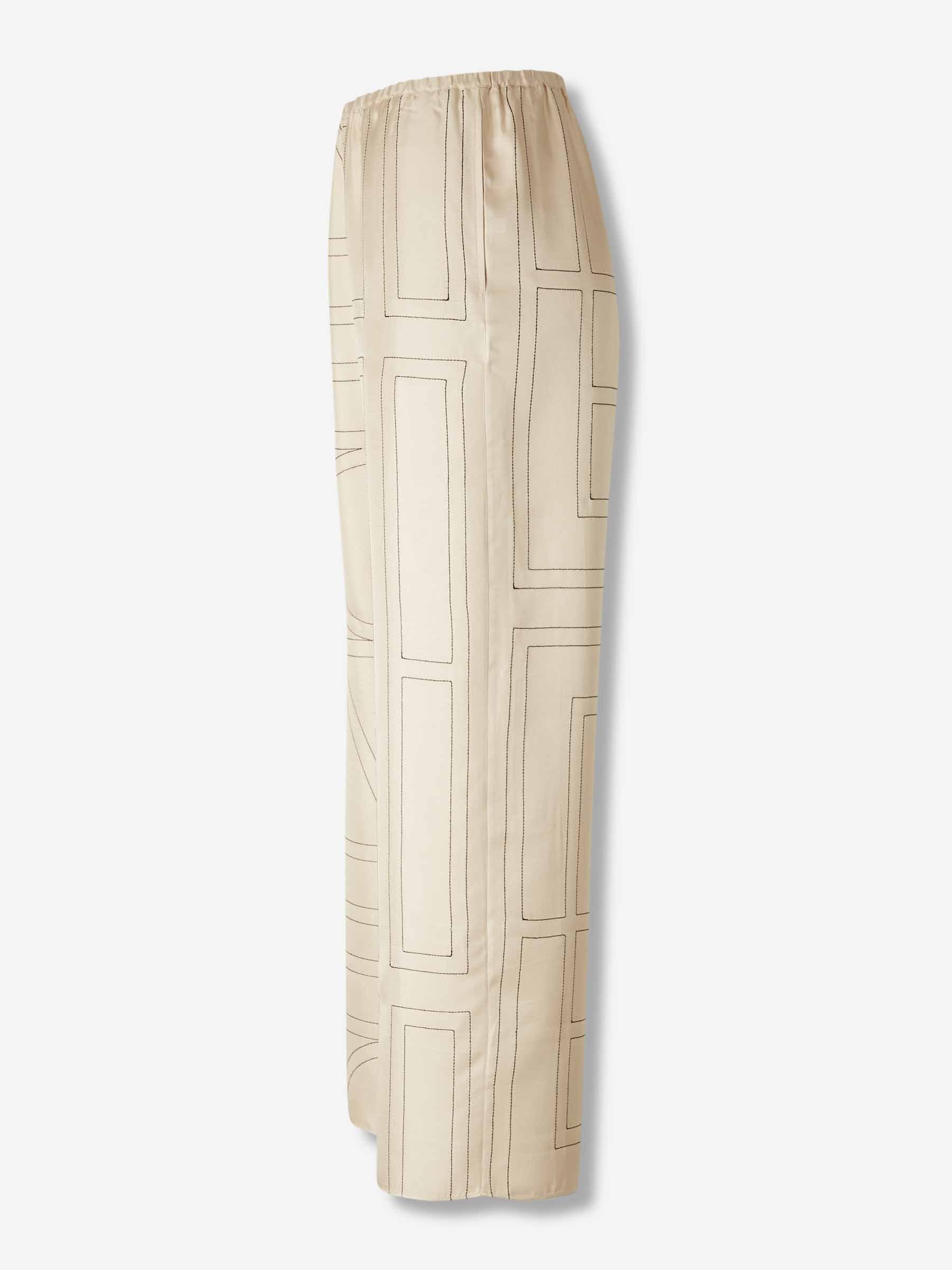 TOTEME Mujer Barcelona Pantalones de vestir color Marfil sku 761-003920 02 - Foto 2