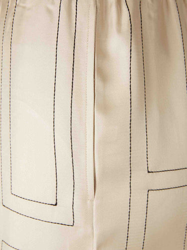 TOTEME Mujer Barcelona Pantalones de vestir color Marfil sku 761-003920 02 - Foto 4