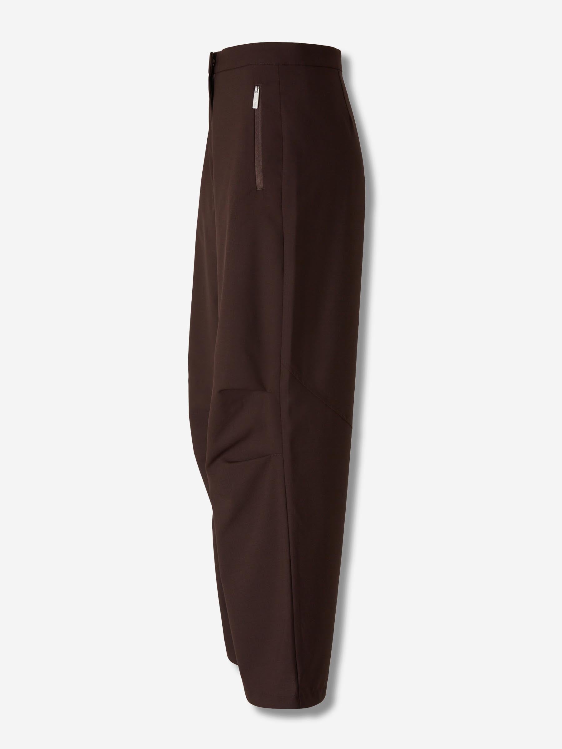 Laminar Mujer Barcelona Pantalones Anchos Lana color Marrón Oscuro sku 761-003931 01 - Foto 2