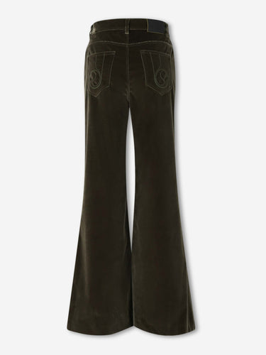 LaDoubleJ Mujer Barcelona Pantalones Flared Terciopelo color Verde sku 761-003938 01 - Foto 2