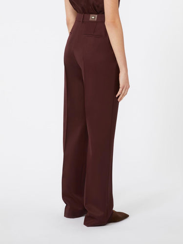 Max Mara Mujer Barcelona Pantalones Rectos Gabardina color Burdeos sku 761-003968 01 - Foto 3