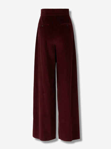Max Mara Mujer Barcelona Pantalones Anchos Pana color Burdeos sku 761-003969 01 - Foto 3