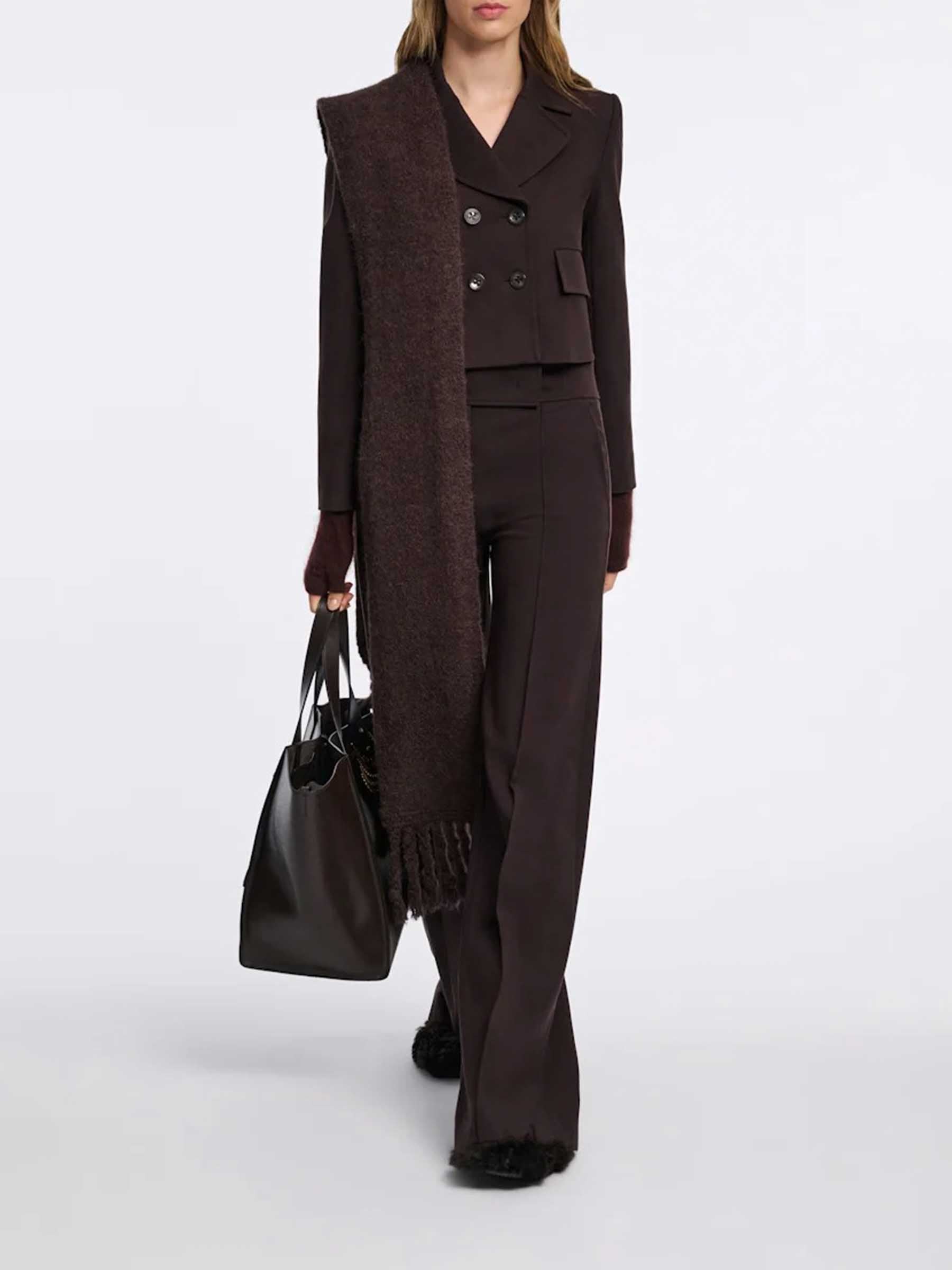 Dorothee Schumacher Mujer Barcelona Pantalones Anchos Punto Milano color Marrón Oscuro sku 761-003978 01 - Foto 2