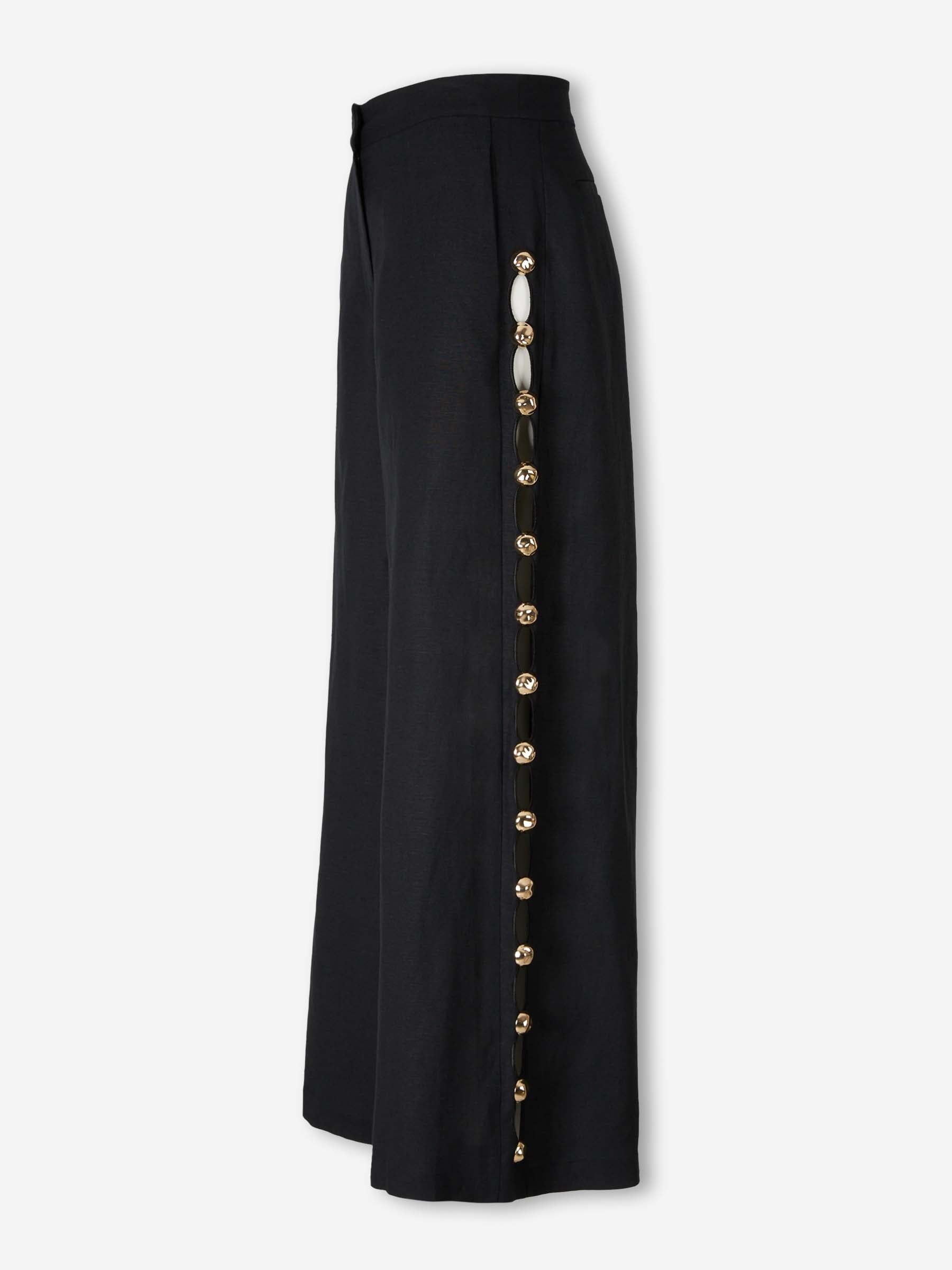 Simkhai Mujer Barcelona Pantalones Anchos Lino color Negro sku 761-003989 01 - Foto 2