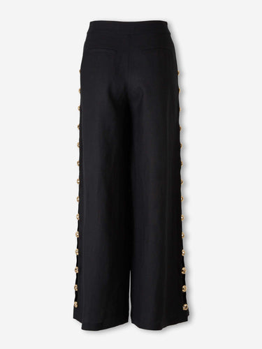 Simkhai Mujer Barcelona Pantalones Anchos Lino color Negro sku 761-003989 01 - Foto 3