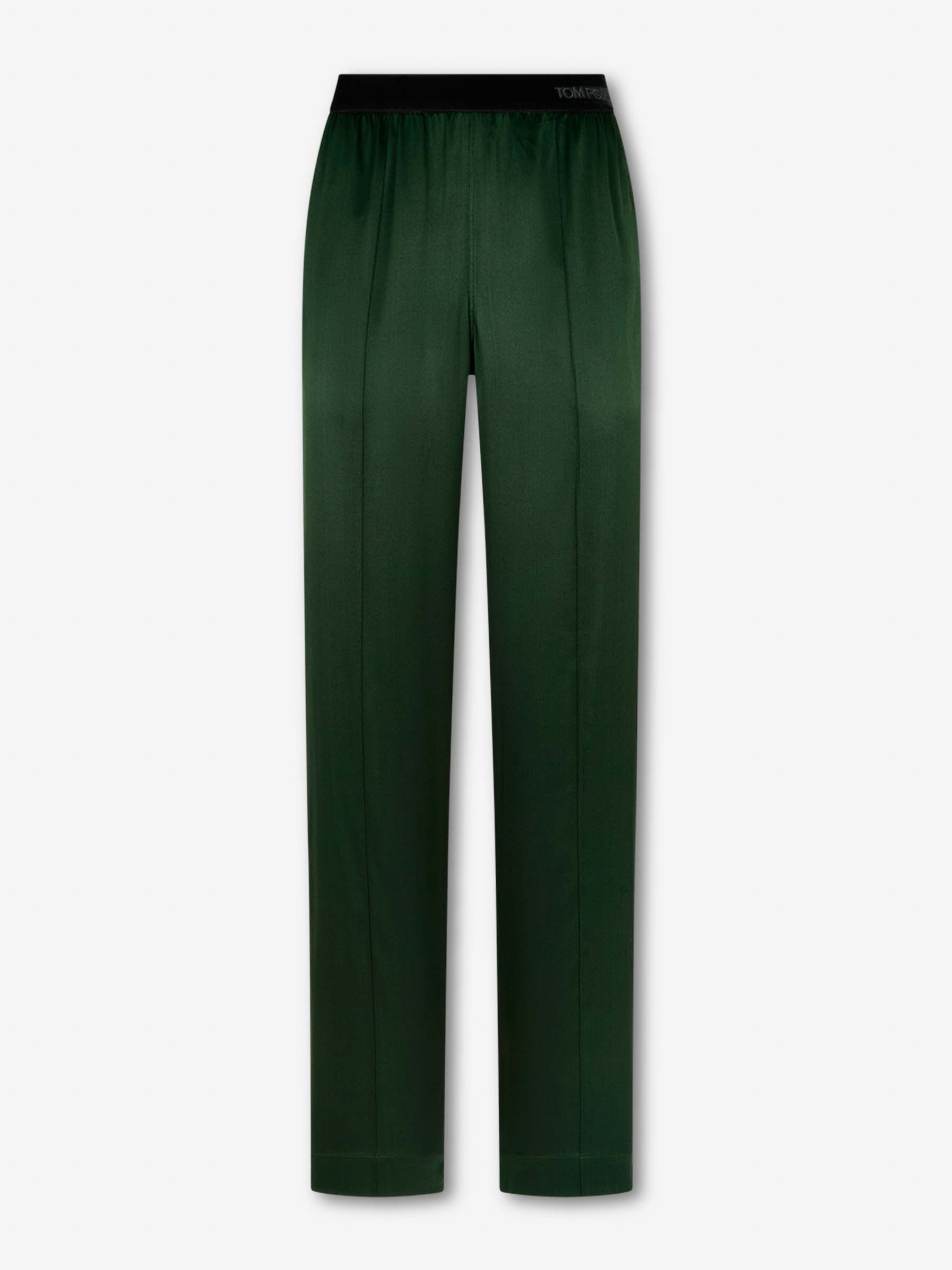 Tom Ford Mujer Barcelona Pantalones Rectos Satén color Verde Jungla sku 761-003994 01 - Foto 1