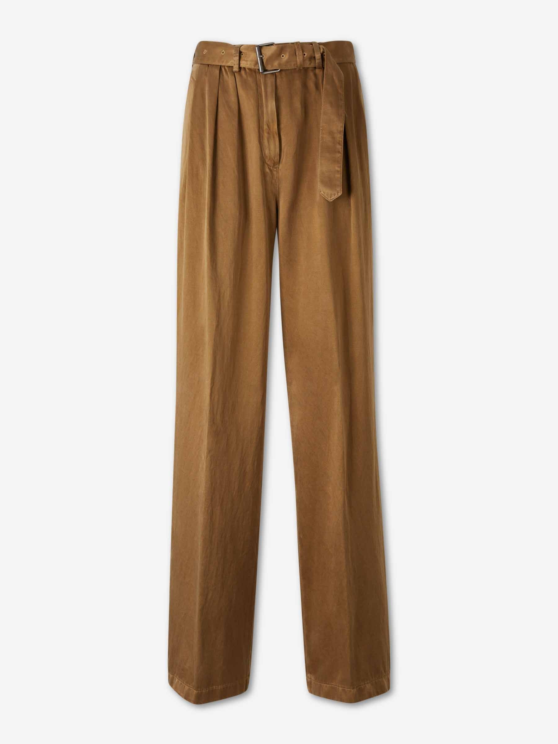Dries Van Noten Mujer Barcelona Pantalones Anchos Satén color Bronce sku 761-003995 01 - Foto 1