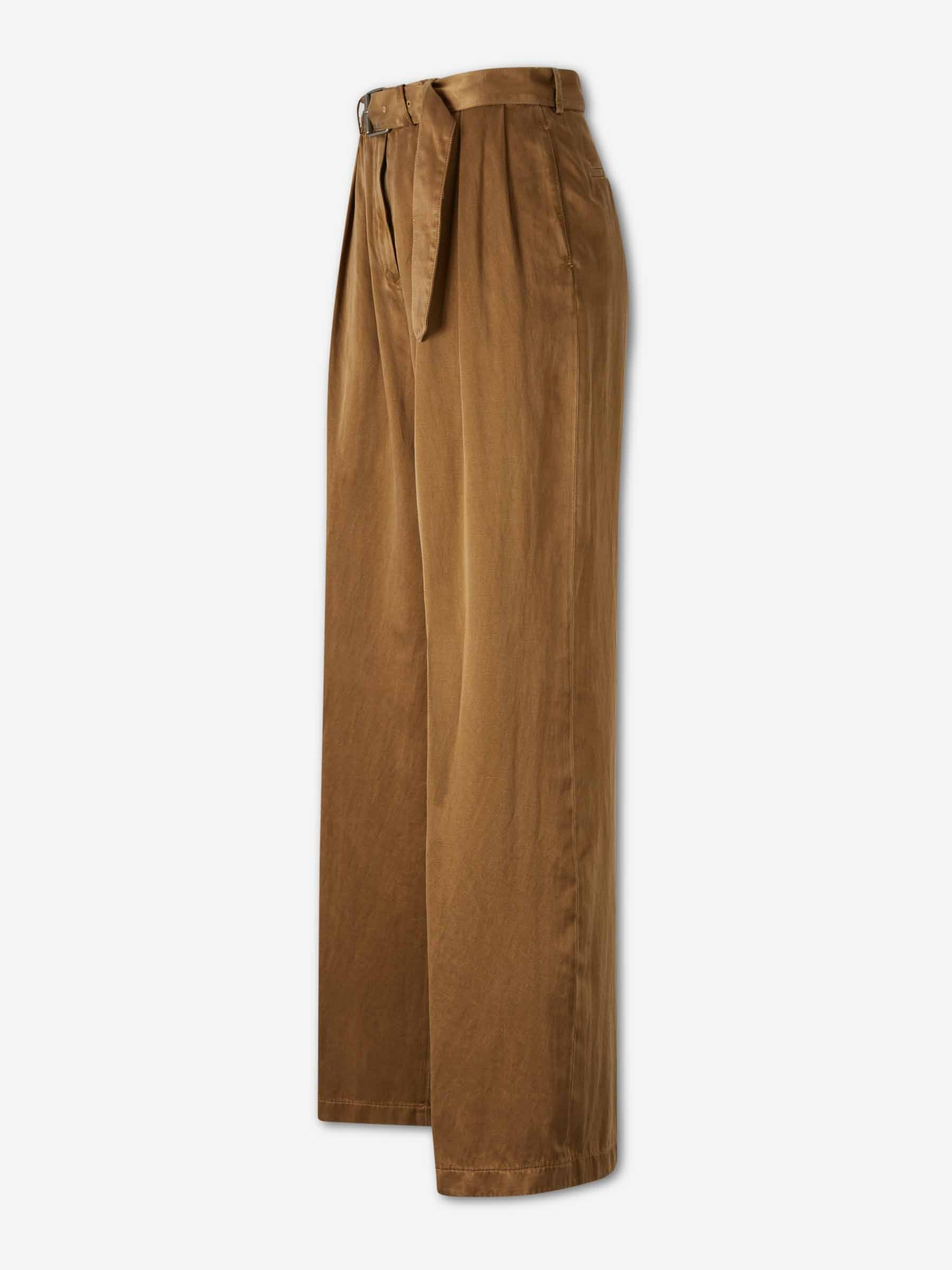 Dries Van Noten Mujer Barcelona Pantalones Anchos Satén color Bronce sku 761-003995 01 - Foto 2