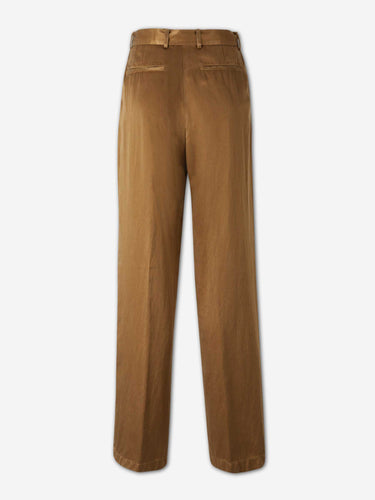 Dries Van Noten Mujer Barcelona Pantalones Anchos Satén color Bronce sku 761-003995 01 - Foto 3