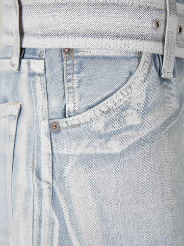 Acne Studios Mujer Barcelona Pantalones Anchos Cinturón color Azul Denim Claro sku 761-003998 01 - Foto 4