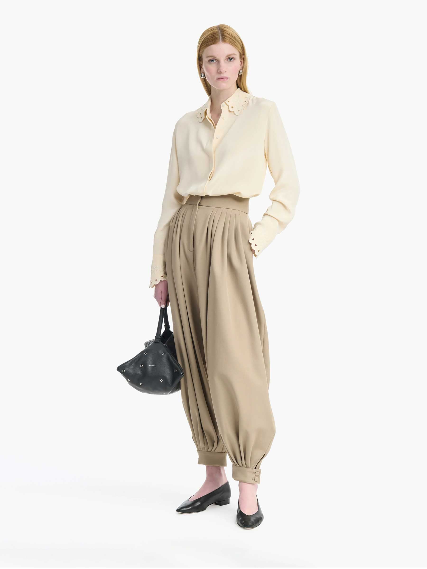 Altuzarra Mujer Barcelona Pantalones Anchos Chapman color Camel sku 761-004010 01 - Foto 2