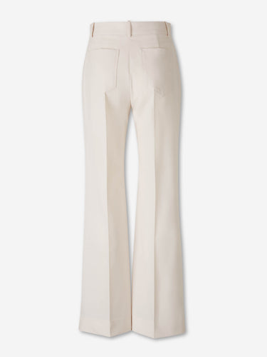 Victoria Beckham Mujer Barcelona Pantalones Anchos Rectos color Marfil sku 761-004015 01 - Foto 2