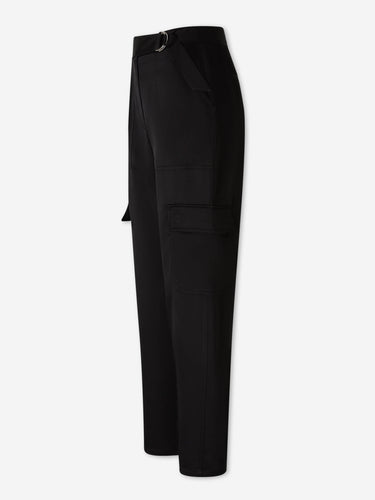 Simkhai Mujer Barcelona Pantalón Cargo Lino color Negro sku 761-004017 02 - Foto 2