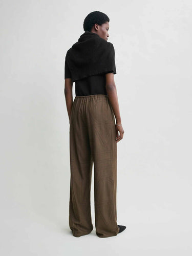 TOTEME Mujer Barcelona Pantalones Anchos Monograma color Marrón Oscuro sku 761-004027 01 - Foto 3
