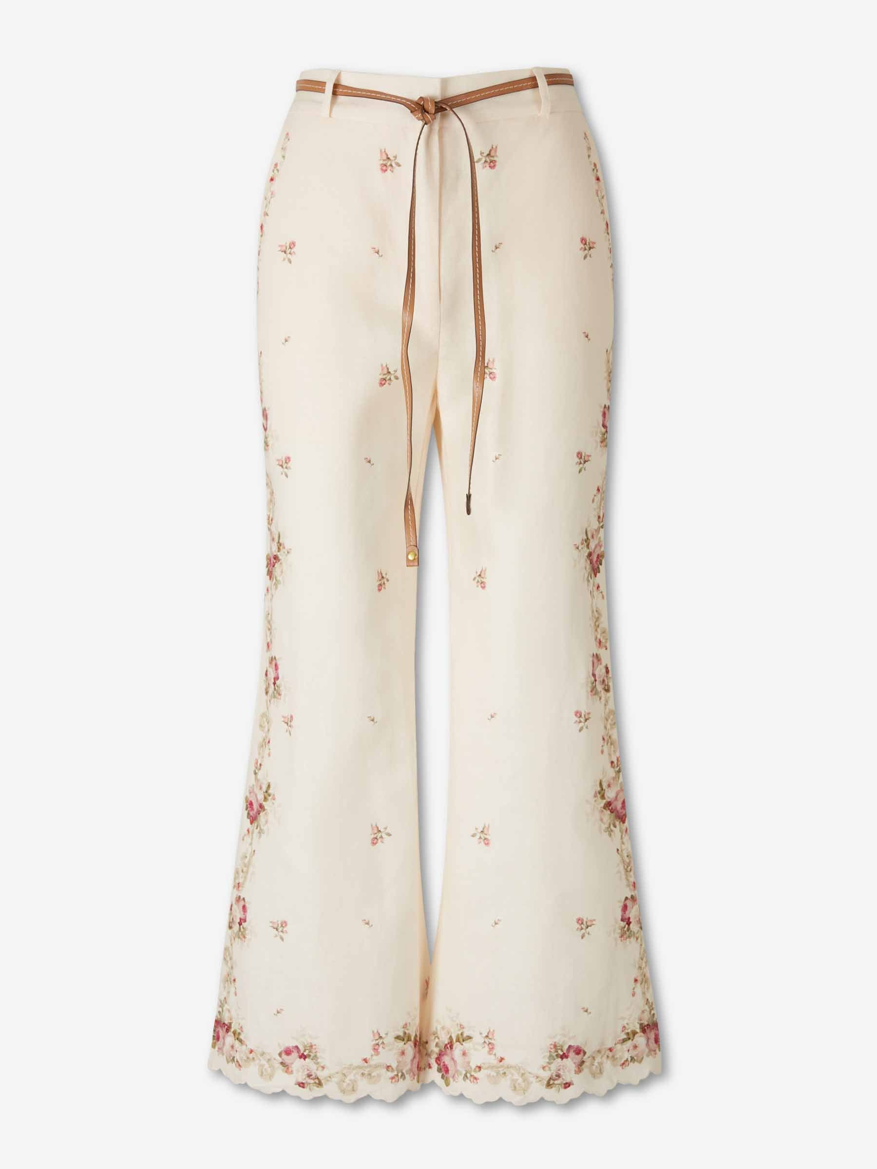 Zimmermann Mujer Barcelona Pantalones Flared Floral color Crema sku 761-004032 01 - Foto 1