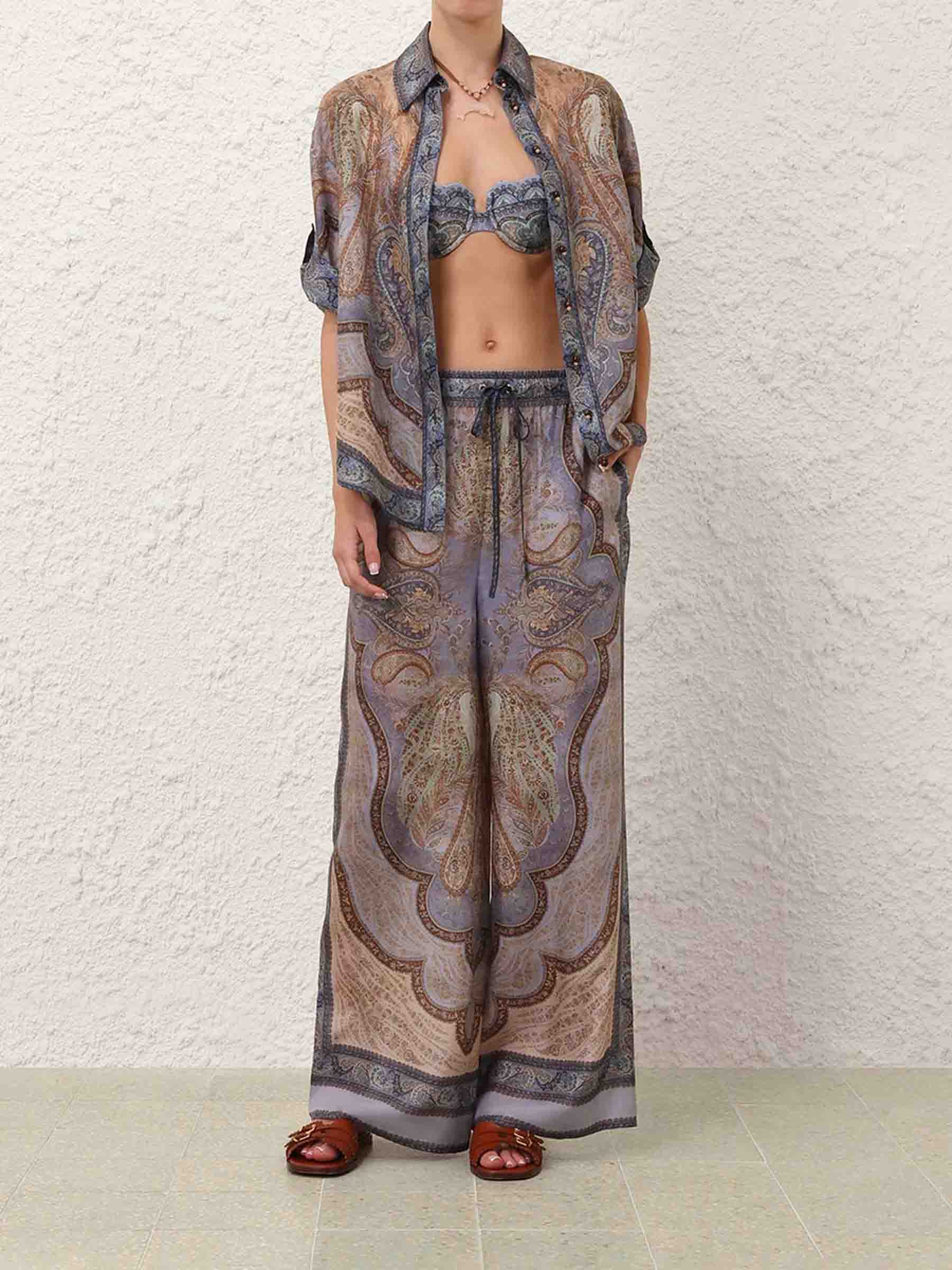 Zimmermann Mujer Barcelona Pantalones Anchos Wanderlust color Multicolor sku 761-004033 01 - Foto 2