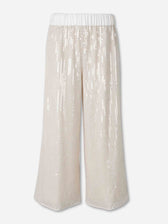 Peserico Mujer Barcelona Pantalones Anchos Lentejuelas color Beige sku 761-004034 00 - Foto 1