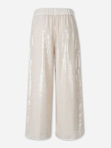Peserico Mujer Barcelona Pantalones Anchos Lentejuelas color Beige sku 761-004034 00 - Foto 2