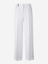 Peserico Mujer Barcelona Pantalones Anchos Lino color Blanco sku 761-004038 02 - Foto 1