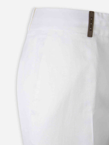 Peserico Mujer Barcelona Pantalones Anchos Lino color Blanco sku 761-004038 02 - Foto 4