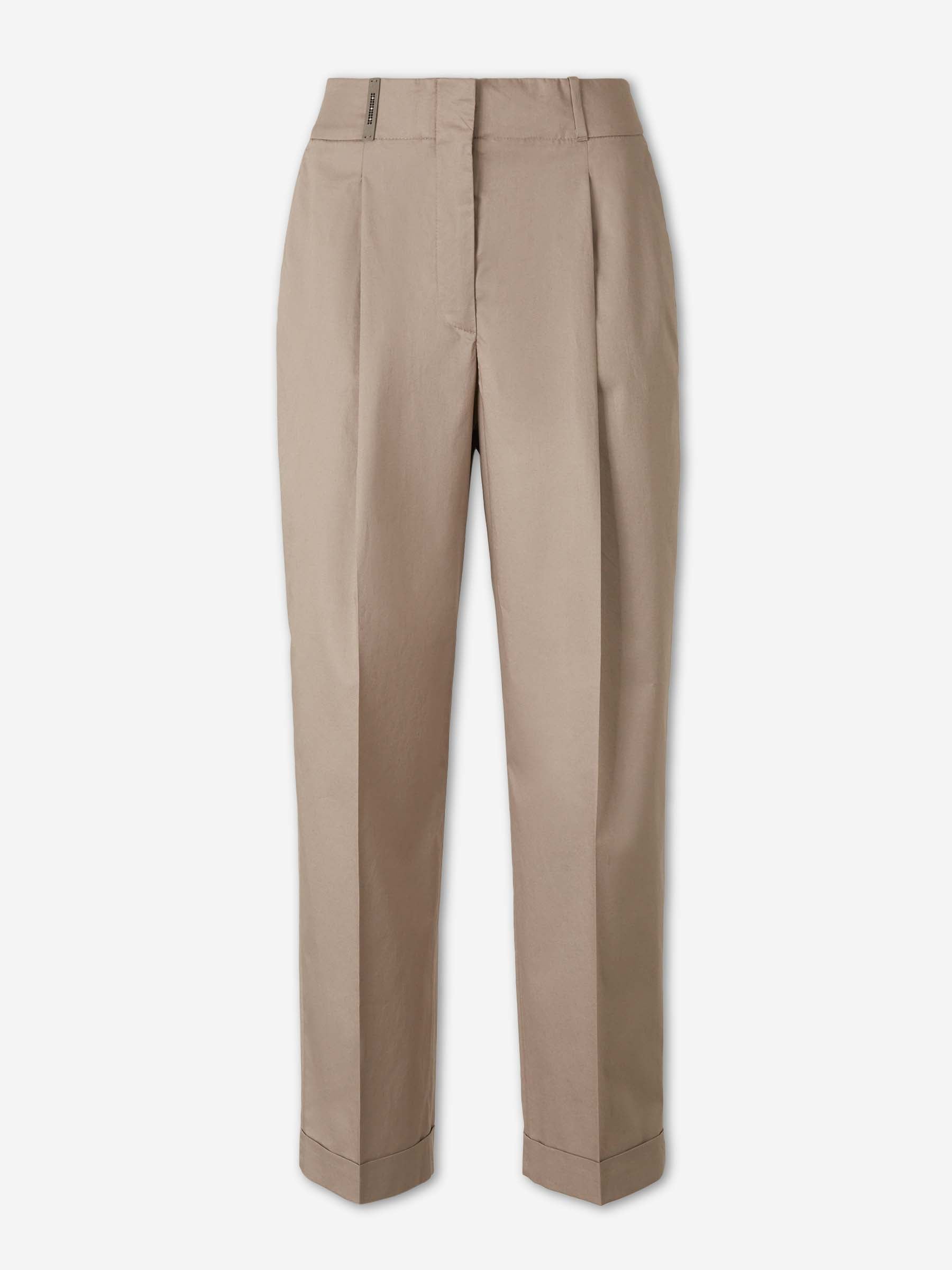 Peserico Mujer Barcelona Pantalones Rectos Anchos color Taupe sku 761-004039 01 - Foto 1