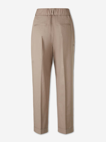 Peserico Mujer Barcelona Pantalones Rectos Anchos color Taupe sku 761-004039 01 - Foto 3