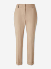 Peserico Mujer Barcelona Pantalones Rectos Gabardina color Camel sku 761-004040 01 - Foto 1