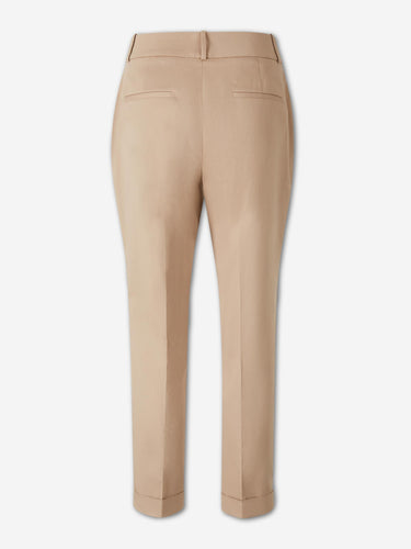 Peserico Mujer Barcelona Pantalones Rectos Gabardina color Camel sku 761-004040 01 - Foto 2