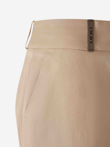Peserico Mujer Barcelona Pantalones Rectos Gabardina color Camel sku 761-004040 01 - Foto 3