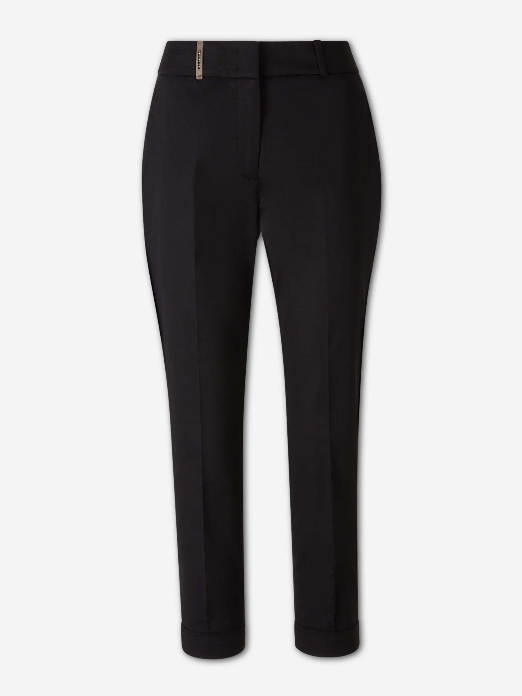 Peserico Mujer Barcelona Pantalones Rectos Gabardina color Negro sku 761-004040 02 - Foto 1