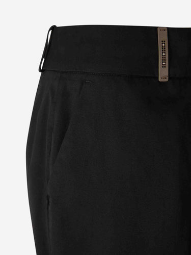 Peserico Mujer Barcelona Pantalones Rectos Gabardina color Negro sku 761-004040 02 - Foto 3