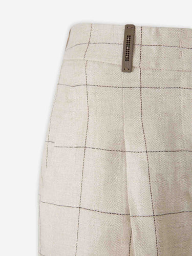 Peserico Mujer Barcelona Pantalones Anchos Rectos color Crema sku 761-004042 00 - Foto 4