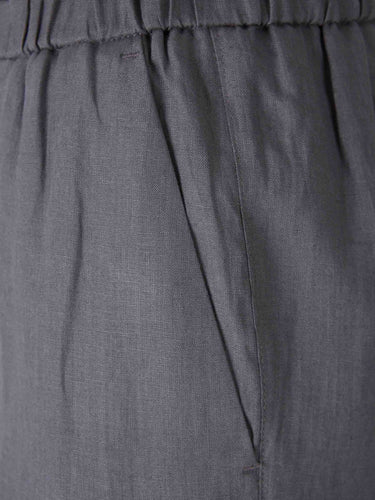 Peserico Mujer Barcelona Pantalones Vestir Lino color Gris sku 761-004046 01 - Foto 3