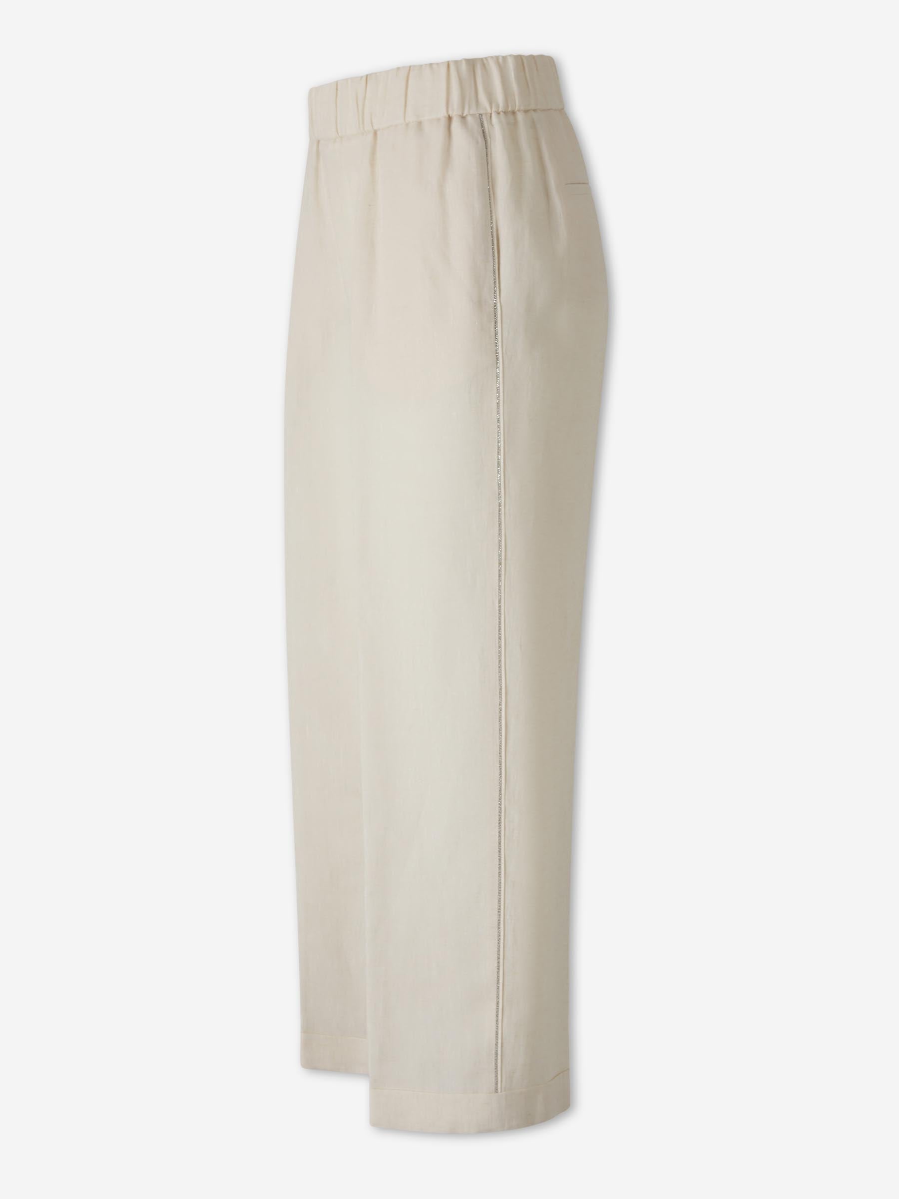 Peserico Mujer Barcelona Pantalones Casual Lino color Beige sku 761-004047 01 - Foto 2