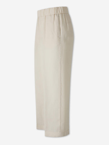 Peserico Mujer Barcelona Pantalones Casual Lino color Beige sku 761-004047 01 - Foto 2