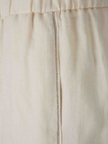 Peserico Mujer Barcelona Pantalones Casual Lino color Beige sku 761-004047 01 - Foto 4