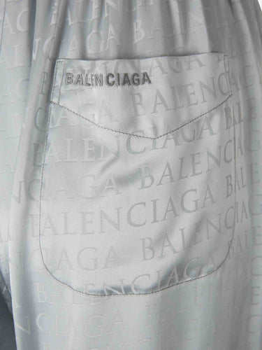 Balenciaga Mujer Barcelona Pantalones Anchos Monograma color Gris sku 761-004053 01 - Foto 5