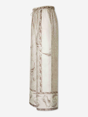 Max Mara Mujer Barcelona Pantalón Seda Estampada color Crema sku 761-004060 01 - Foto 2