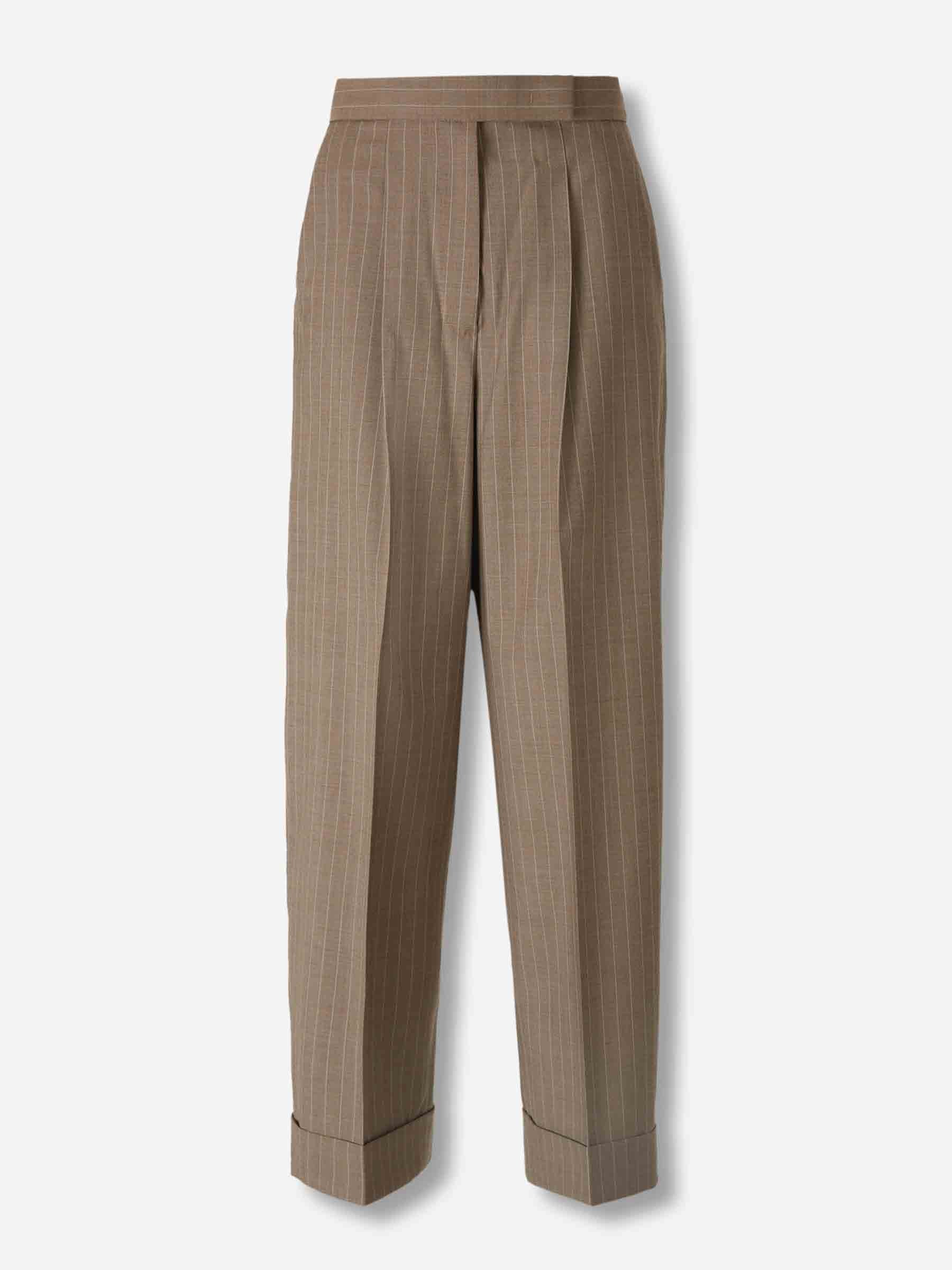 Max Mara Mujer Barcelona Pantalones Raya Diplomática color Camel sku 761-004062 01 - Foto 1