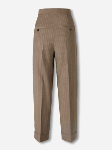 Max Mara Mujer Barcelona Pantalones Raya Diplomática color Camel sku 761-004062 01 - Foto 3