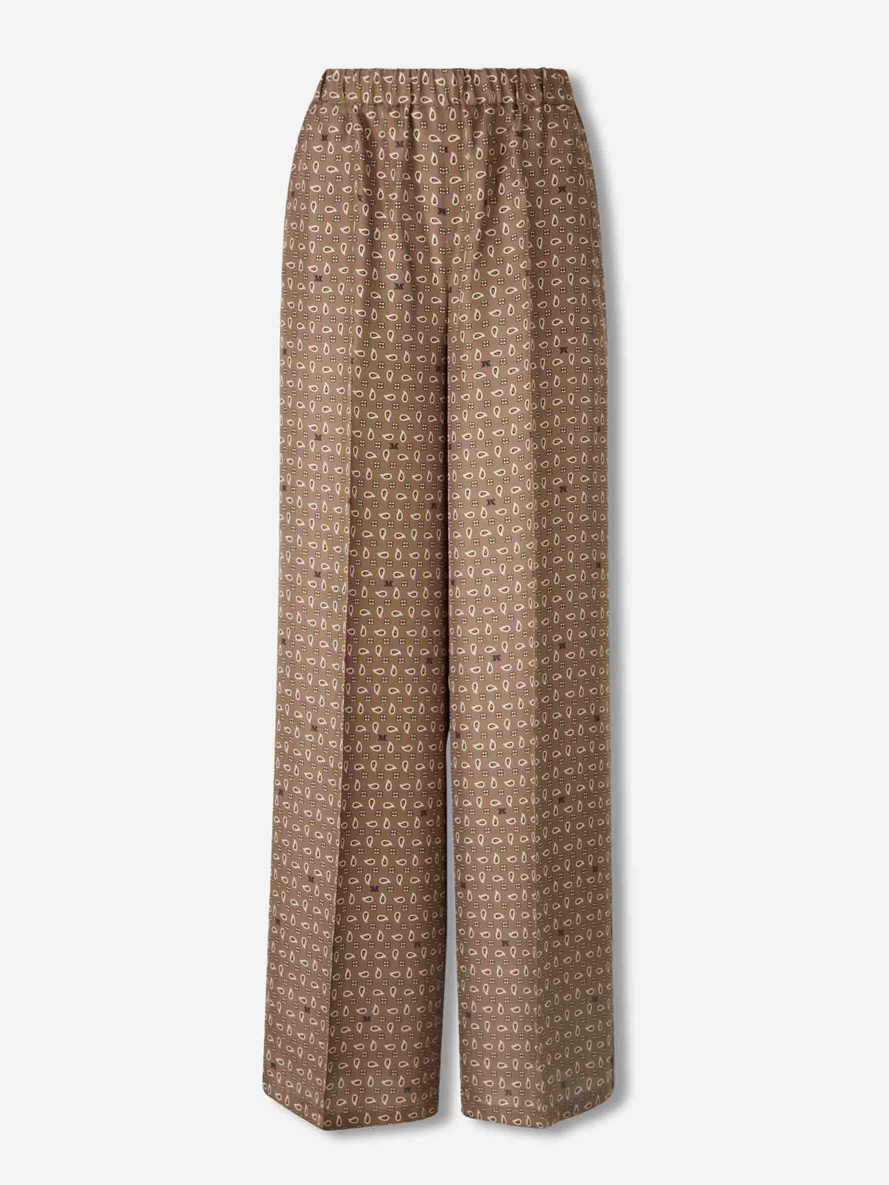 Max Mara Mujer Barcelona Pantalón Seda Estampada color Marrón sku 761-004063 01 - Foto 1