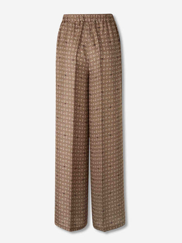 Max Mara Mujer Barcelona Pantalón Seda Estampada color Marrón sku 761-004063 01 - Foto 3