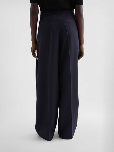 Jil Sander Mujer Barcelona Pantalones Anchos Gabardina color Azul Noche sku 761-004067 01 - Foto 4