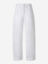 Jil Sander Mujer Barcelona Pantalones Anchos Organza color Blanco sku 761-004068 01 - Foto 1