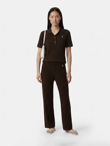 Sporty & Rich Mujer Barcelona Joggers Punto Acanalado color Marrón Oscuro sku 761-004085 01 - Foto 2