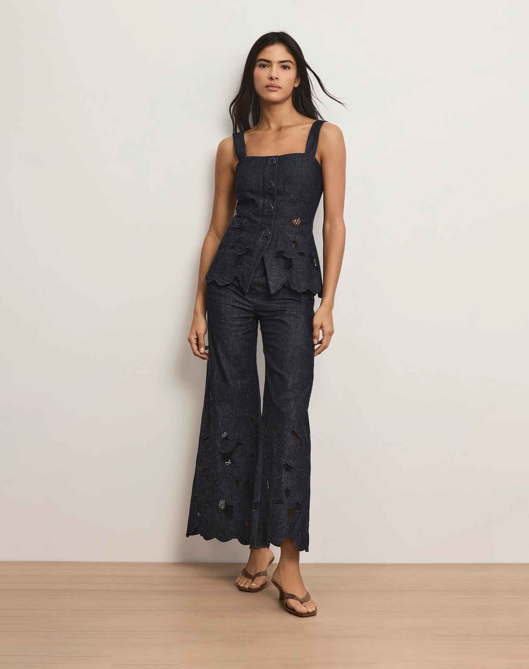 Veronica Beard Mujer Barcelona Pantalones Anchos Osborne color Azul Marino sku 761-004088 01 - Foto 2