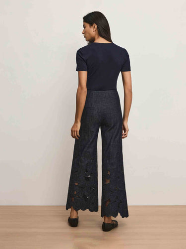 Veronica Beard Mujer Barcelona Pantalones Anchos Osborne color Azul Marino sku 761-004088 01 - Foto 3