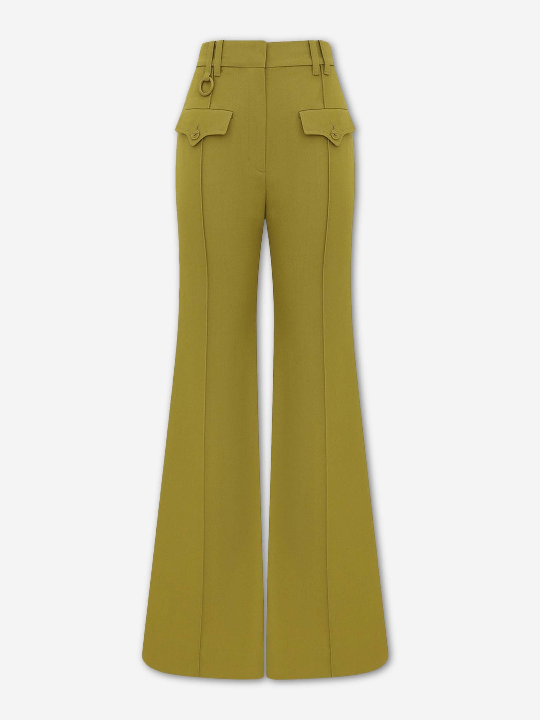 Zimmermann Mujer Barcelona Pantalones Flared Luna color Verde sku 761-004096 01 - Foto 1