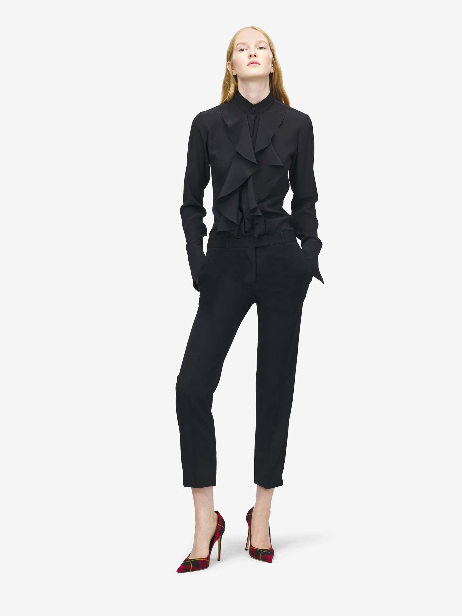 McQueen Mujer Barcelona Pantalones de Vestir Lana color Negro sku 761-004097 01 - Foto 2