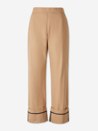 Herno Mujer Barcelona Pantalones Anchos Dobladillo color Camel sku 761-004107 01 - Foto 1